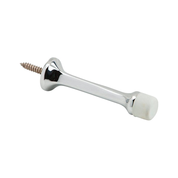 Ives Ives 3-1/8 in. W X 7/8 in. L Brass Bright Chrome Silver Door Stop Mounts to wall SP61MB26 - main